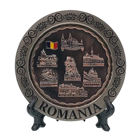 Farfurie decor Romania 8 X 8 cm culori diferite [2]