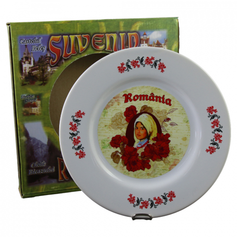 Casă și decorațiuni - Farfurie decorativa din ceramica Romania 20 cm Tarancuta