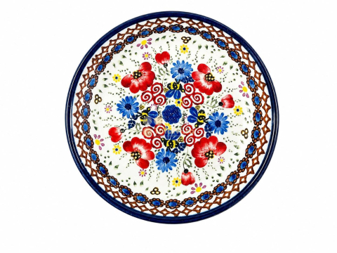 Articole pentru bucătărie - Farfurie rotunda din ceramica pentru servire model floral