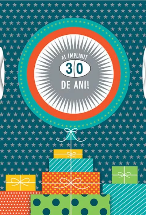 Articole Party - Felicitare Ai implinit 30 de ani albastru