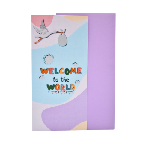 Papetărie și articole din hârtie - Felicitare cu plic - Welcome to the World