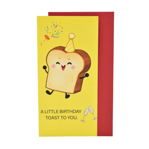 Felicitări - Felicitare cu plic - A little birthday toast to you