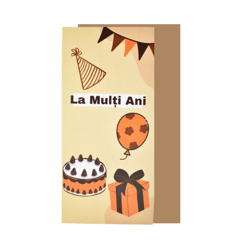 Felicitări - Felicitare cu plic - La Multi Ani! Tort si Cadouri