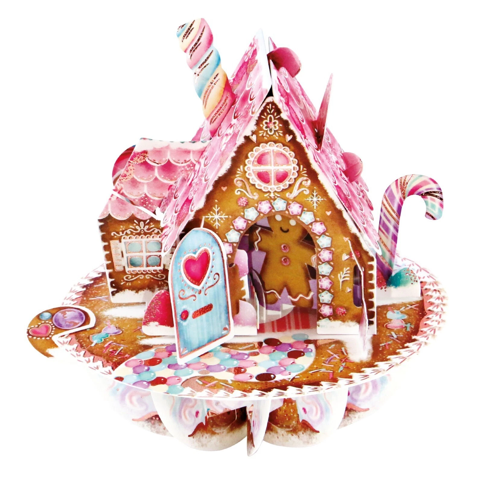 Noutăți Librăria Compas - Felicitare Pirouettes 3D Santoro Casuta de turta dulce 16 x 17 x 14 cm