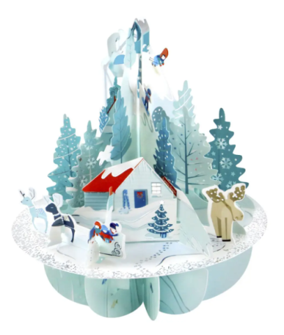 Noutăți Librăria Compas - Felicitare Pirouettes 3D Santoro Winter Wonderland 14 x 17 x 14 cm
