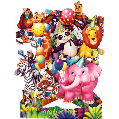 Felicitări - Felicitare 3D Santoro Petrecerea animalelor