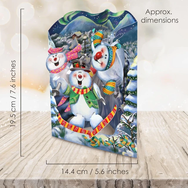 Felicitare 3D Santoro Om de zapada [2]