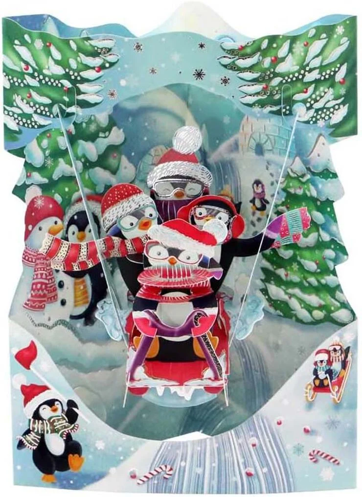 Felicitări - Felicitare 3D Santoro Pinguini