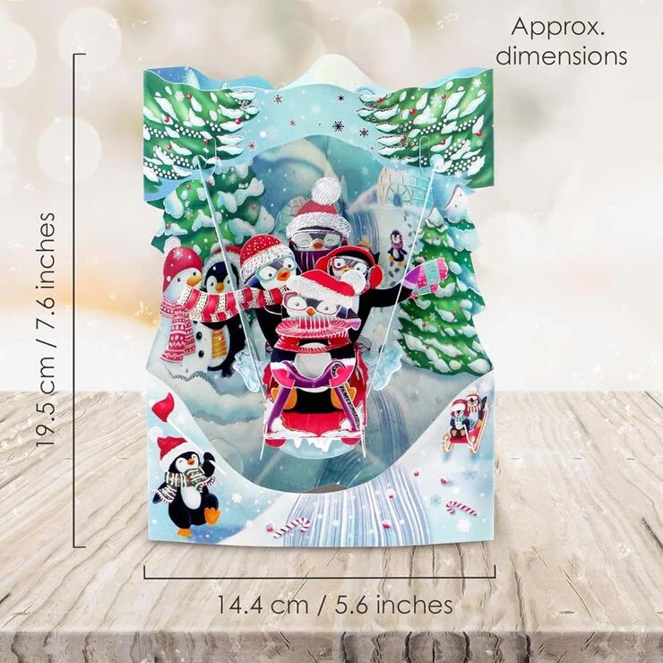 Felicitare 3D Santoro Pinguini [1]