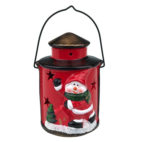 Felinar ceramica cu baterie 7x11 cm rosu [1]