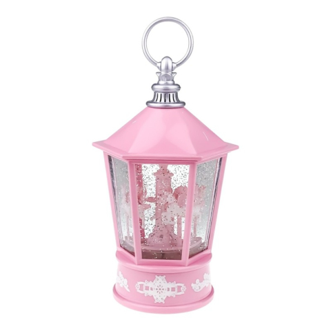 Articole pentru copii - Felinar din plastic cu carusel cu USB 13x26 cm