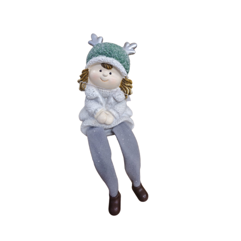 Noutăți Librăria Compas - Figurina copil din rasina 20cm verde gri