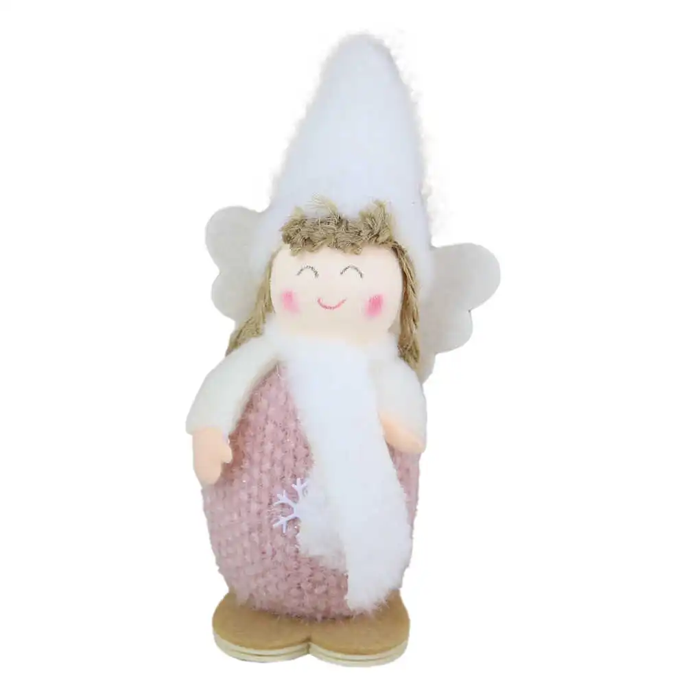 Figurina Craciun Ingeras cu caciula blana 13 cm modele diferite [2]