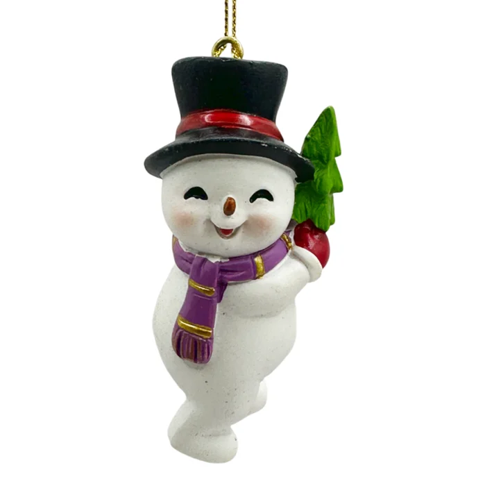 Noutăți Librăria Compas - Ornament Craciun Om de Zapada Snowy cu bradut 9 cm