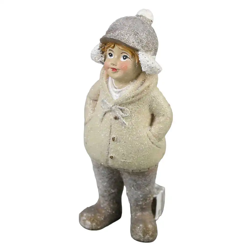 Figurina de Craciun din rasina copilas cu cadou 9 cm modele diverse [2]
