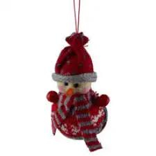 Decorațiuni pentru brad - Figurina decorativa de Craciun din material textil 12 cm de agatat