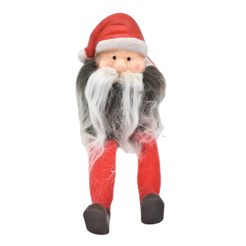 Noutăți Librăria Compas - Figurina Mos Craciun ceramica cu picioare textil 17 cm