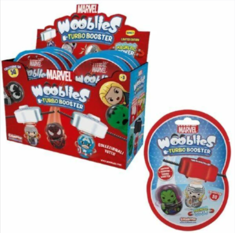Figurine - Figurina Wooblies Marvel Magnetic Power Turbo Booster cu lansator