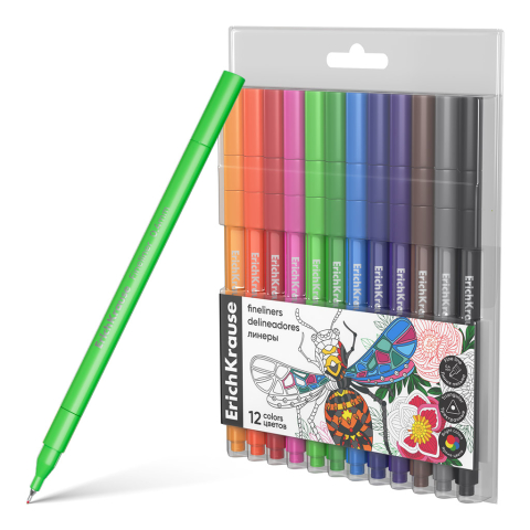 Linere - Fineliner ErichKrause Art Spirit 12 culori/set