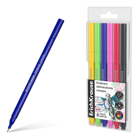 Linere - Fineliner ErichKrause Art Spirit 6 culori/set