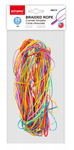 Sfoară - Fire din plastic pentru impletit Motarro colorate 25 buc set 1 m