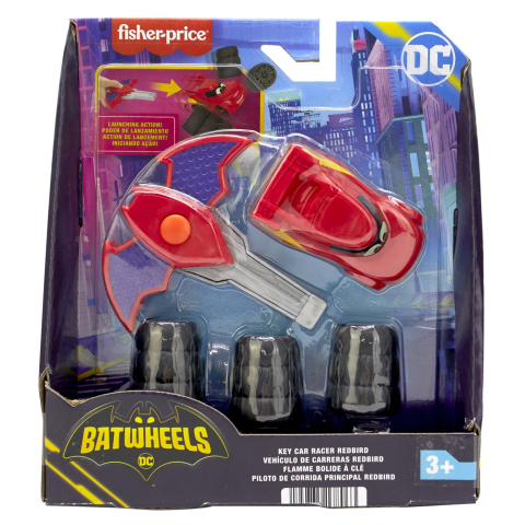 Mașinuțe de jucărie - FISHER PRICE BATWHEELS MASINUTA ROSIE SCARA 1:55
