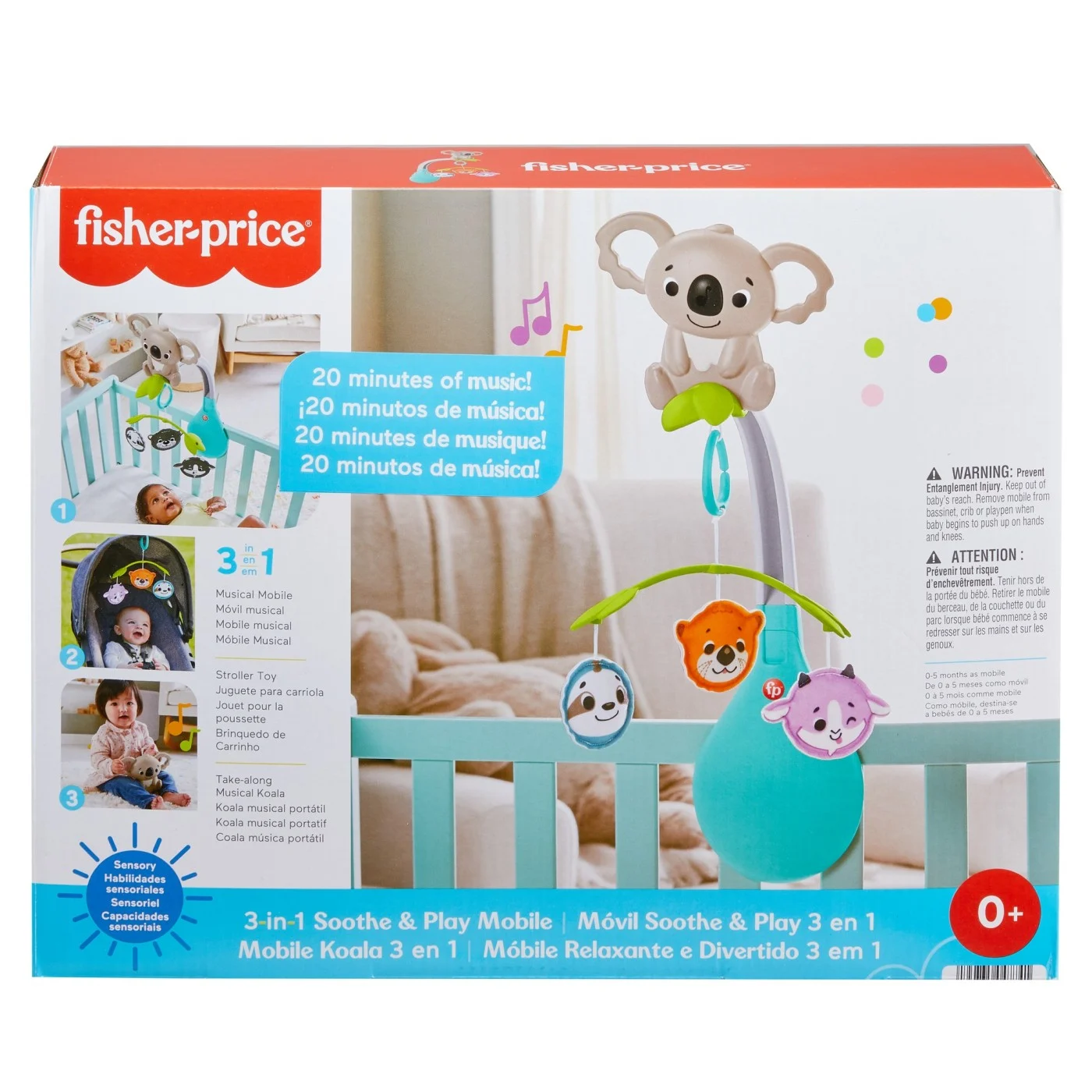 Jucării și articole pentru bebeluși - Fisher Price Carusel Muzical 3 in 1