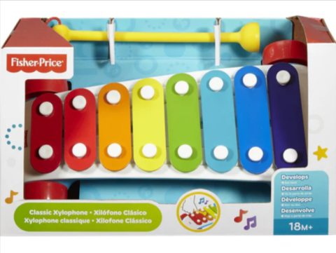 Jucării și jocuri - Xilofon clasic Fisher Price Classic Xylophone Mattel