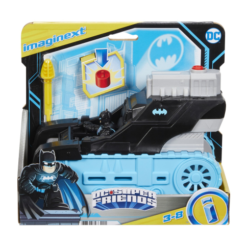 Mașinuțe de jucărie - FISHER PRICE IMAGINEXT DC SUPER FRIENDS VEHICUL CU FIGURINA BAT-TECH