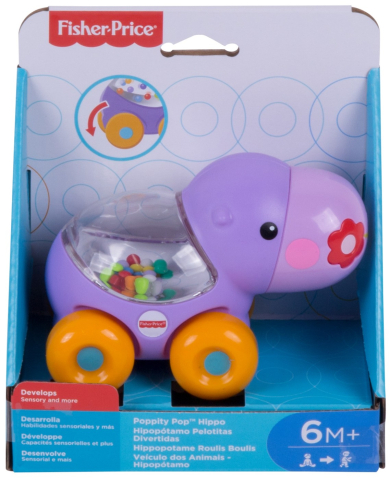 Mașinuțe de jucărie - FISHER PRICE JUCARIE APASA SI MERGI HIPOPOTAM