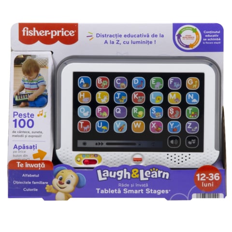 Jucării pentru bebeluși - FISHER PRICE LAUGH LEARN TABLETA SMART CU 3 NIVELURI DE DEZVOLTARE LIMBA ROMANA