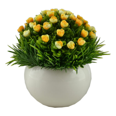 Floare artificiala floare heliotrop trandafiri pitici diverse culori 12 x 12 x 13 cm [2]