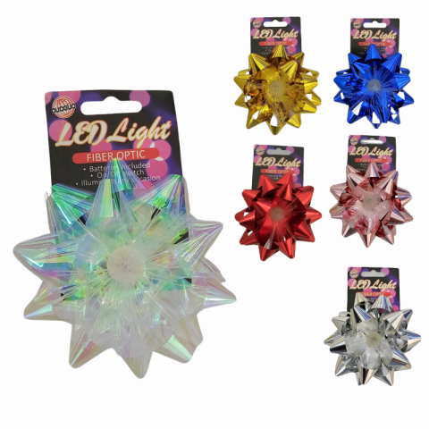 Noutăți Librăria Compas - Floare din fibra optica cu LED 9 cm Duoguo culori diferite