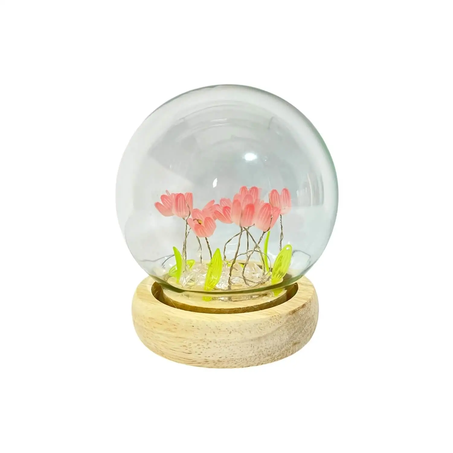 Ornamente și figurine decorative - Flori cu luminite 8.5x10.5 cm diverse culori