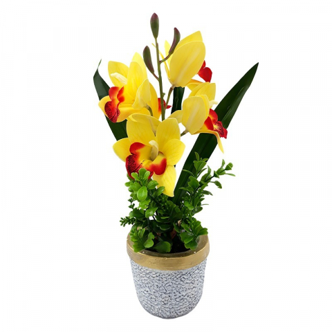 Casă și decorațiuni - Orhidee decorativa in ghiveci 15x30 cm