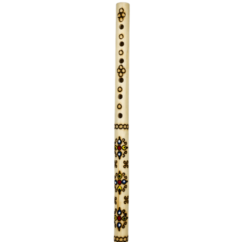 Casă și decorațiuni - Fluier alb din lemn 38 cm