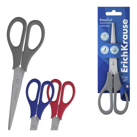 Foarfece școlare - Foarfeca ErichKrause EasyCut 17 cm diverse culori
