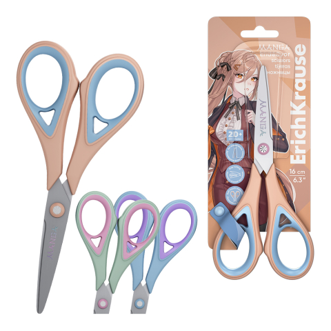 Foarfece școlare - Foarfeca ErichKrause Endeavor Manga 16 cm diverse culori