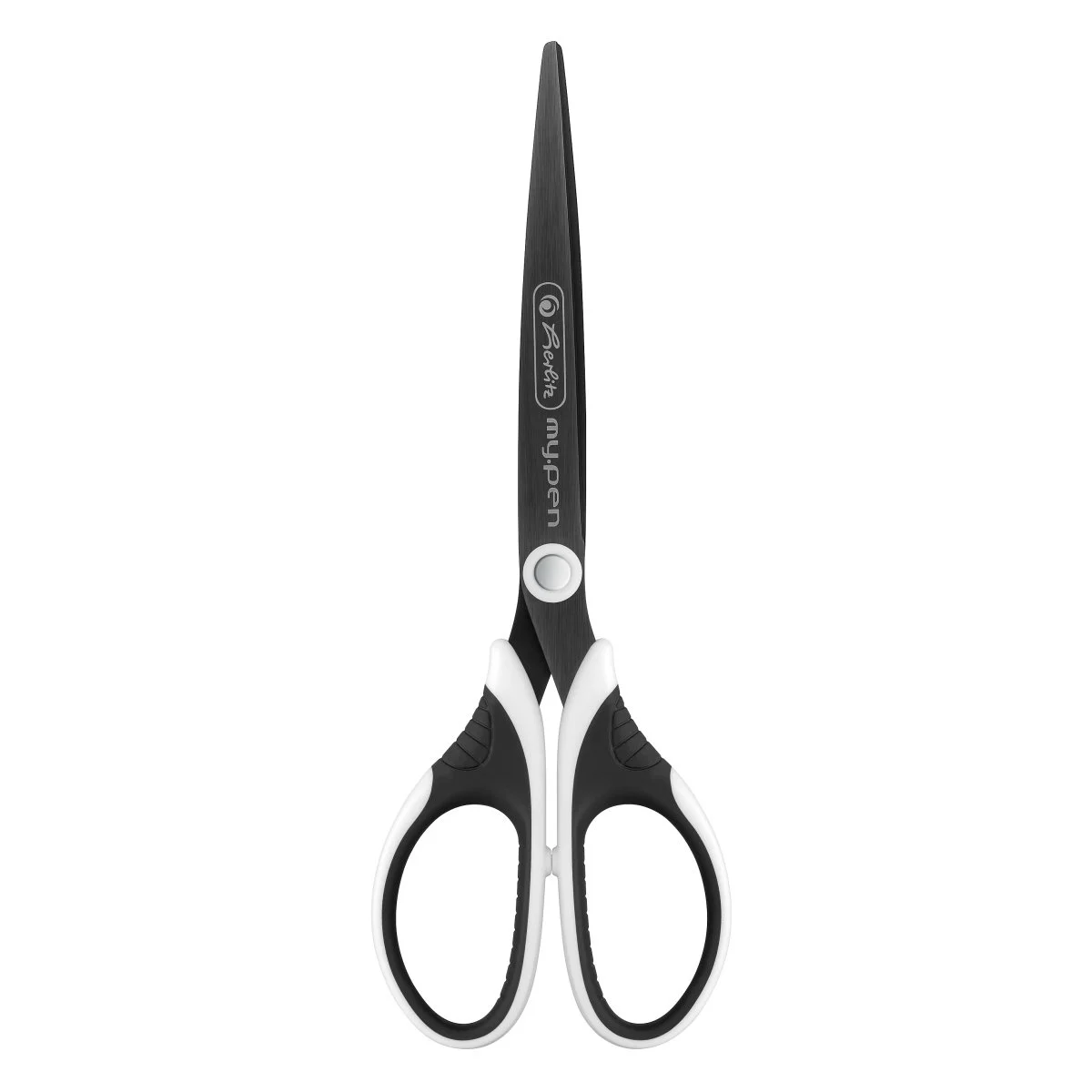 Instrumente și accesorii birou - Foarfeca My.Pen varf ascutit 18cm negru/alb blister Herlitz