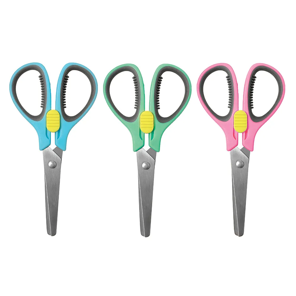 Accesorii școlare - Foarfeca cu siguranta 13 cm lama metal diverse culori