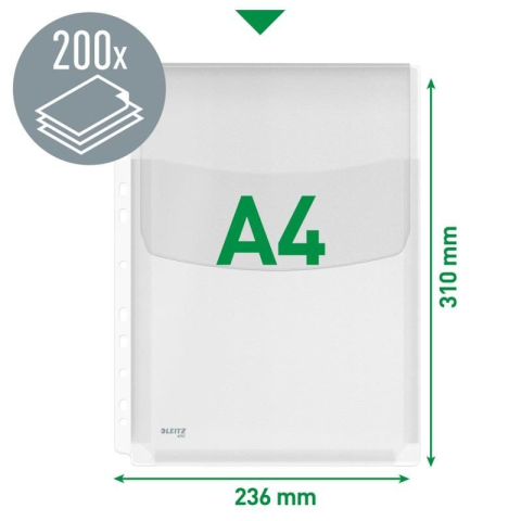 Folie protectie Jumbo cu clapa 170 microni 5 folii /set Leitz [3]