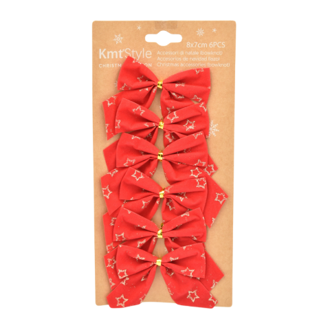 Funde decorative - Fundite decorative de Craciun 6/set 8x7 cm