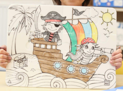 Plansa Puzzle Insula Piratilor 12 piese /set Funny mat [1]