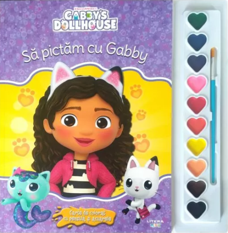 Cărți de colorat - Gabby's Dollhouse. Sa pictam cu Gabby
