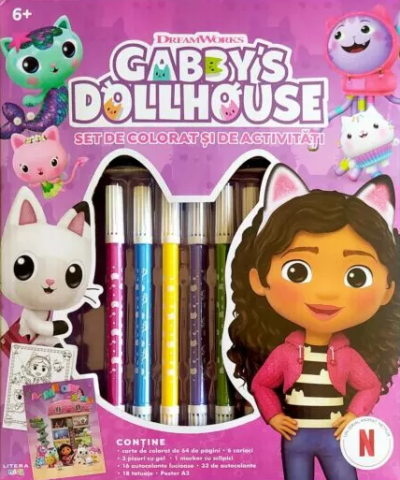 Noutăți Librăria Compas - Gabbys Dollhouse Set de colorat si de activitati