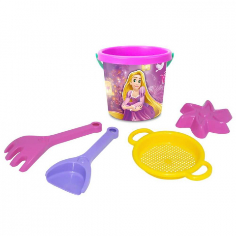 Jucării pentru nisip - Galetusa nisip cu 4 accesorii 12.5x14 cm Princess