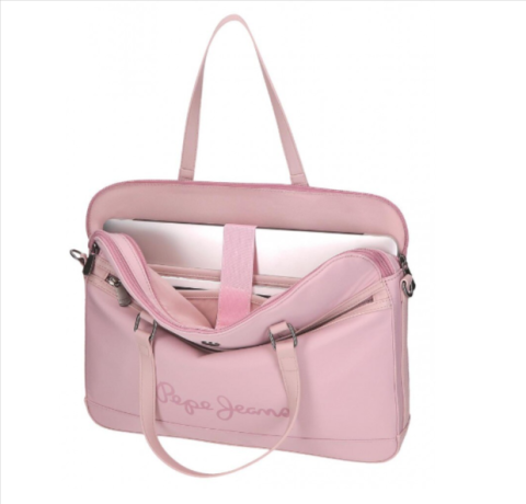 Geanta business dama 2 compartimente Pepe Jeans Corin 40 x 30 x 5 cm roz [1]