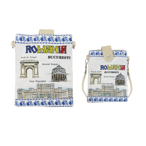 Plase și sacoșe - Geanta suvenir Bucuresti 16x13 cm
