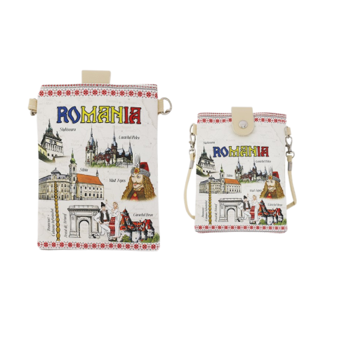 Plase și sacoșe - Geanta suvenir Romania 16x13 cm
