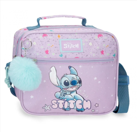 Rechizite școlare - Geanta umar fete Disney Lovely Stitch lila 23x20x9 cm